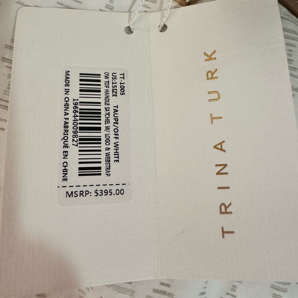 Trina Turk Leather Top Handle Satchel Handbag With Crossbody Strap NWT - Picture 8 of 11